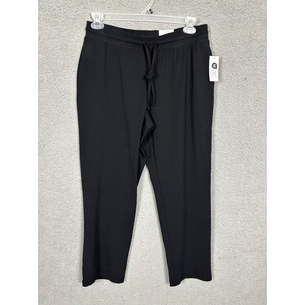 Style & Co Women's Mid-Rise Drawstring-Waist Sweatpants Medium-Short Black NWT's